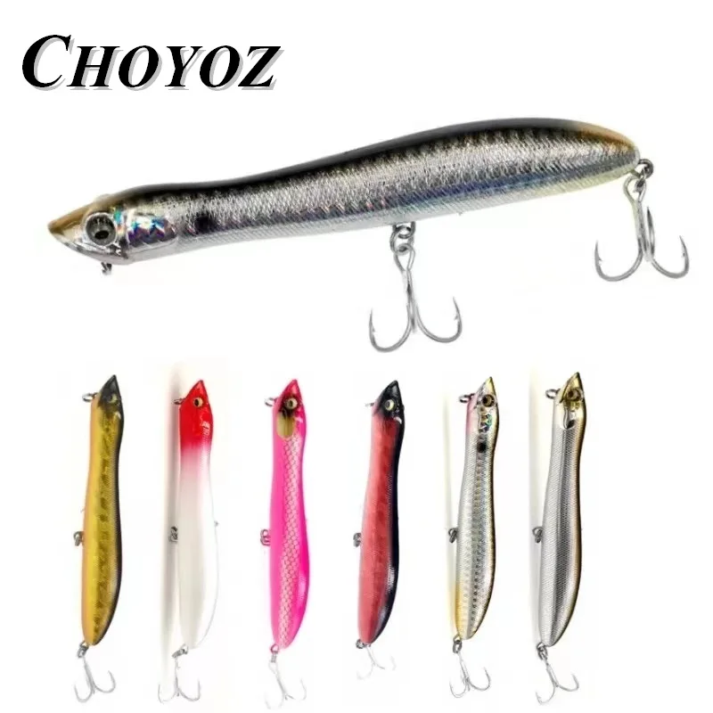 تشويوز-بوبر مياه علوي لصيد الأسماك ، طعوم عائمة على السطح ، متذبذبات طويلة مصبوبة ، عصاة لباس ، بايك ، إغراء موكا ، 20 جم