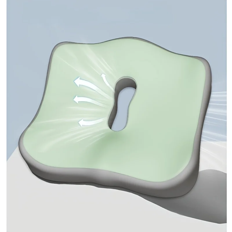 Cojín con memoria de alivio de presión con diseño de ranura ergonómica: cojín de asiento que corrección de postura para sillas de oficina