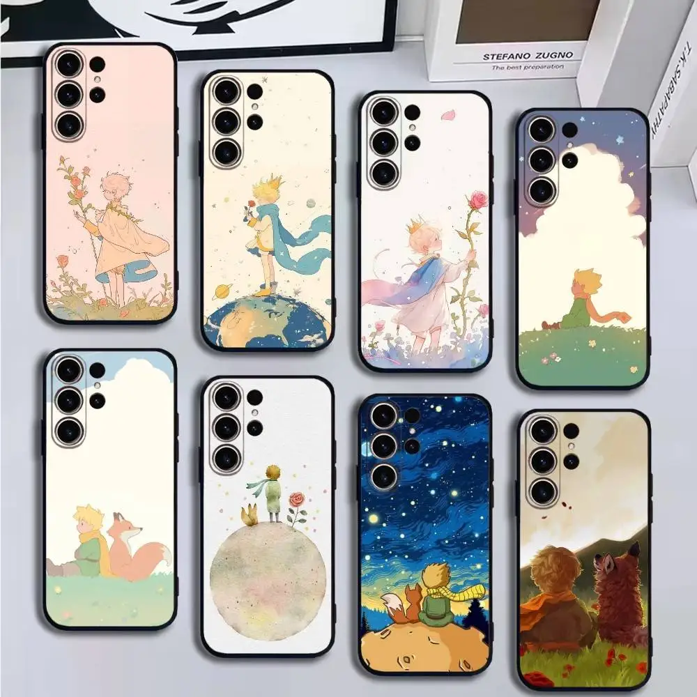 

Anime The Little P-Prince Phone Case For SamsungS25,24,21,22,23,30,Ultra,20,Plus,Fe,Lite,Note,10,9,Soft Black Cover