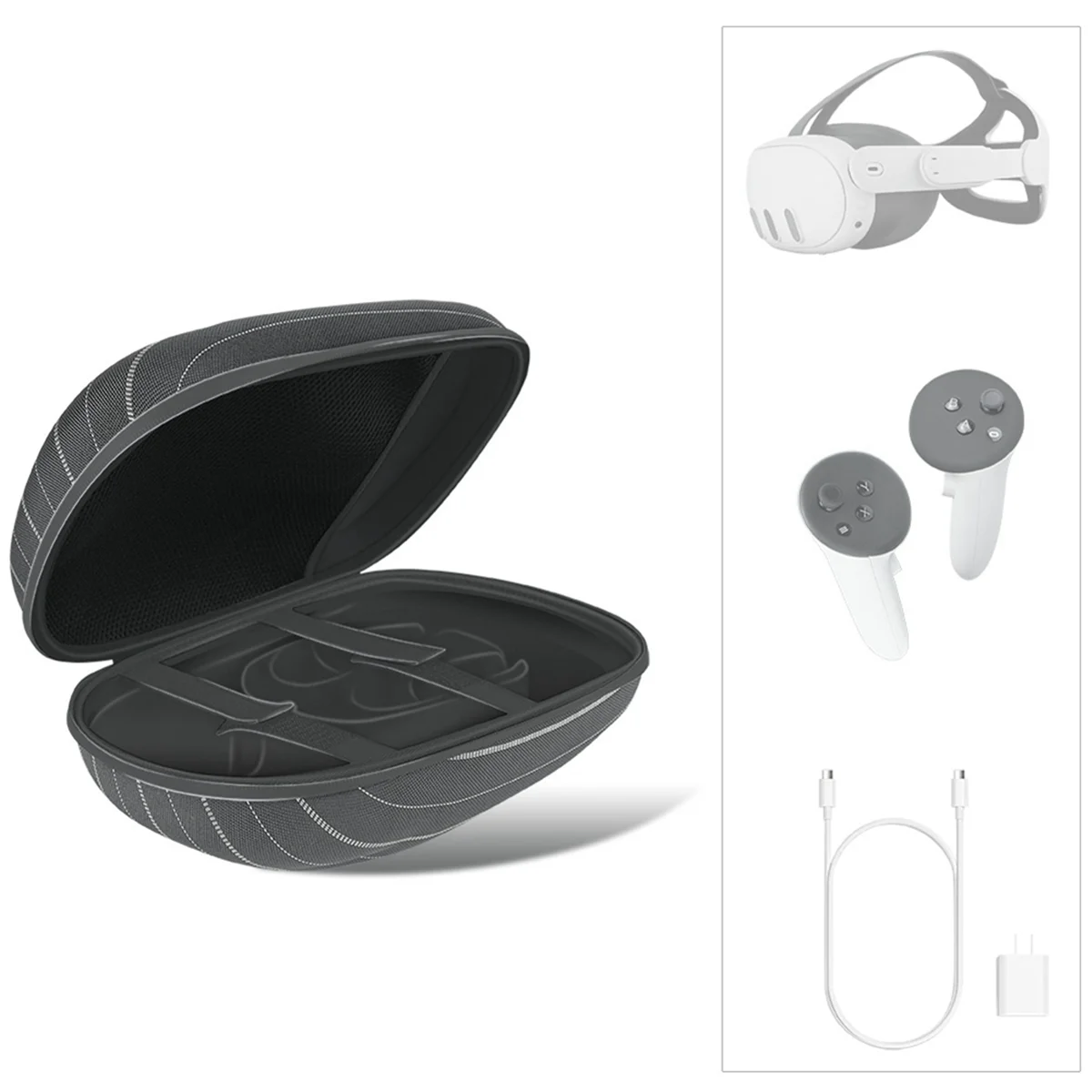 AD41-Caja de transporte portátil para Oculus Quest 3, bolsa de almacenamiento de Estuche de transporte de viaje para Meta Quest 3 VR