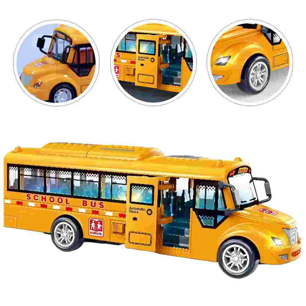 

Sound Light School Bus Toy for Kids Ages 4 8 Toddlers Birthday Gift Realistic Simulation Model Small Bus Toys Car Toys Non