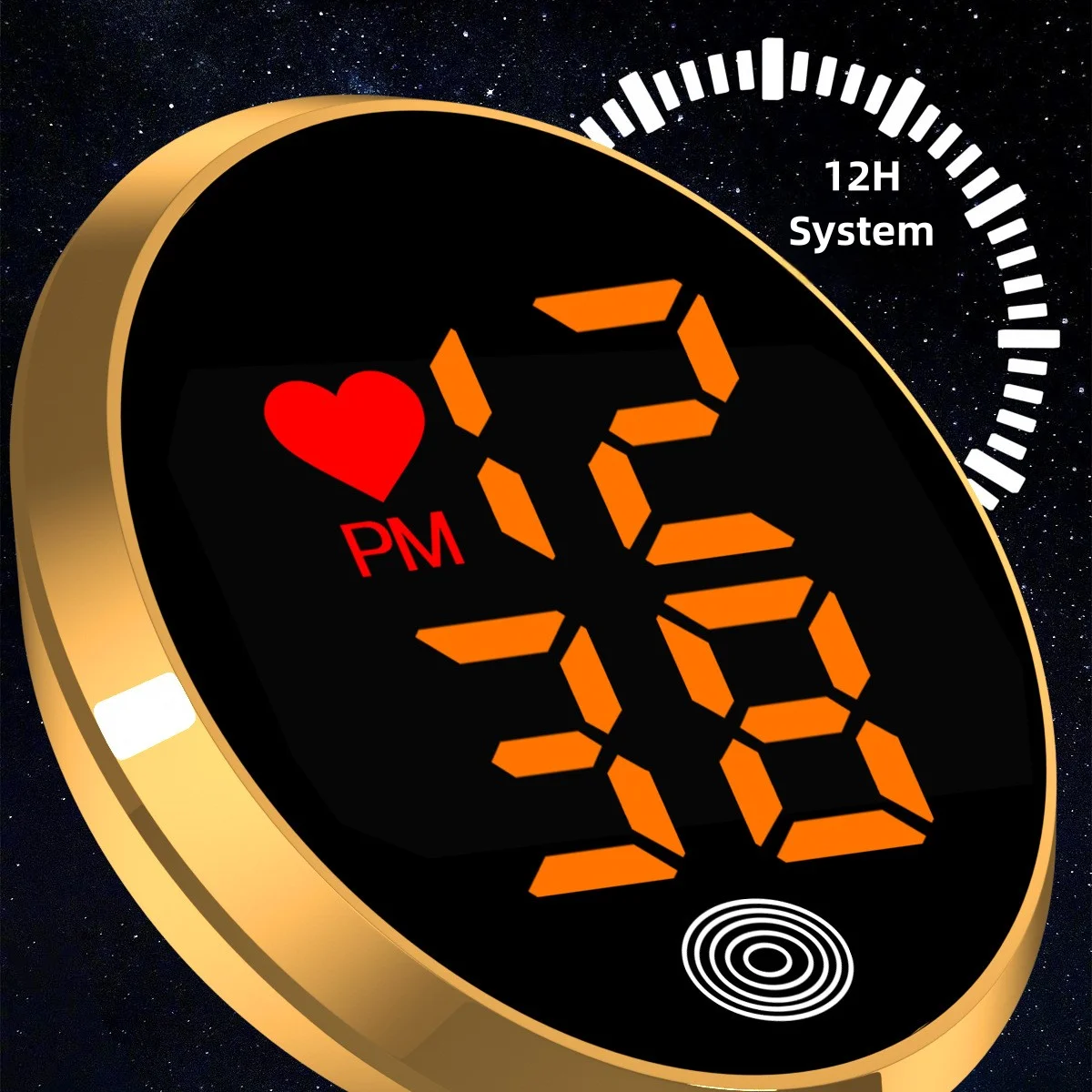 New LED Car Clock Touch Type Digital Watch Mini Motorcycle Luminous Digital Clocks Alloy Electronic Watch Car