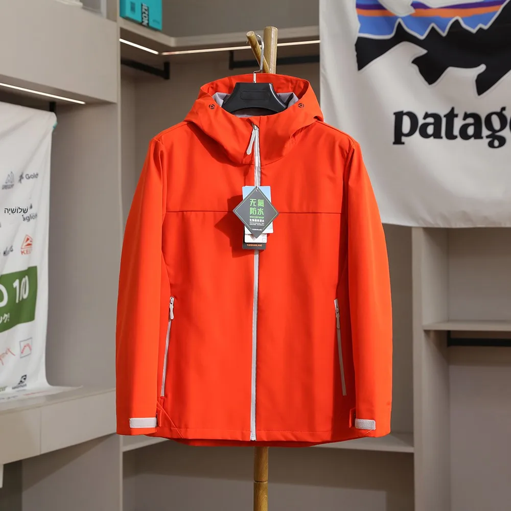 Outdoor Men's And Women's Anti-Scratch Wear-Resistant Breathable Hooded Soft  Jacket Coat Waterproof Casual Style Spring...