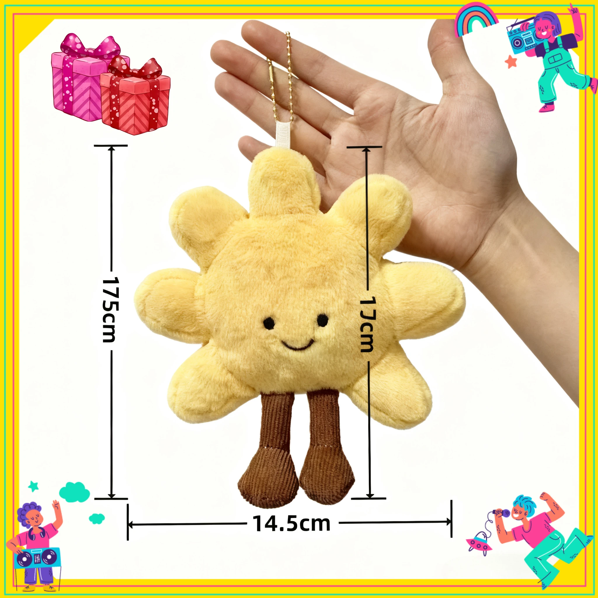 !*#*=Cute Plush Doll Pendant Car Hanging Ornament Bread Story Style Bag Accessories Vegetable Food Shapes Holiday Gift Decor