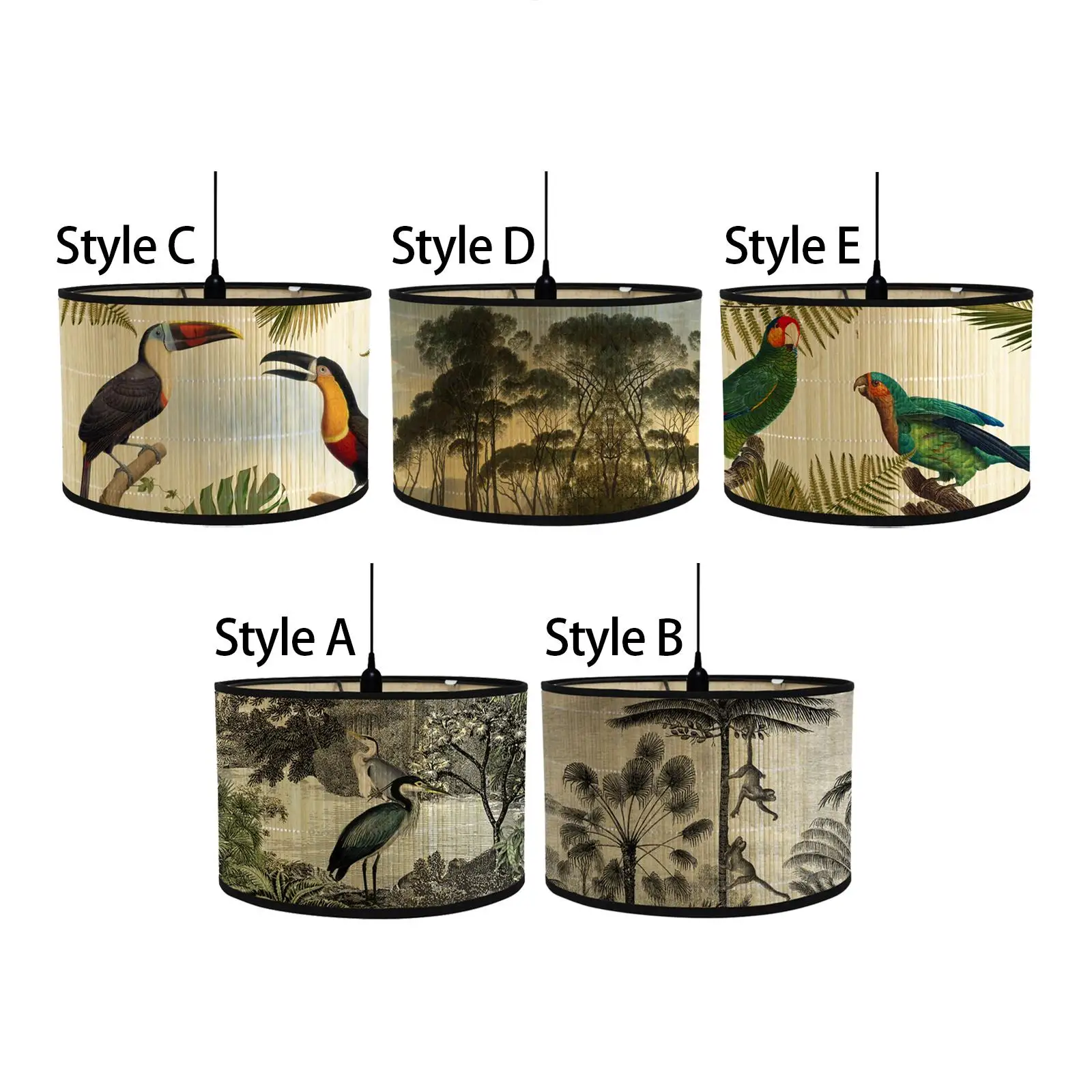 Drum Print Lamp Shade for E26/E27 Lampholder 11.8x11.8x8 inch for Ceiling