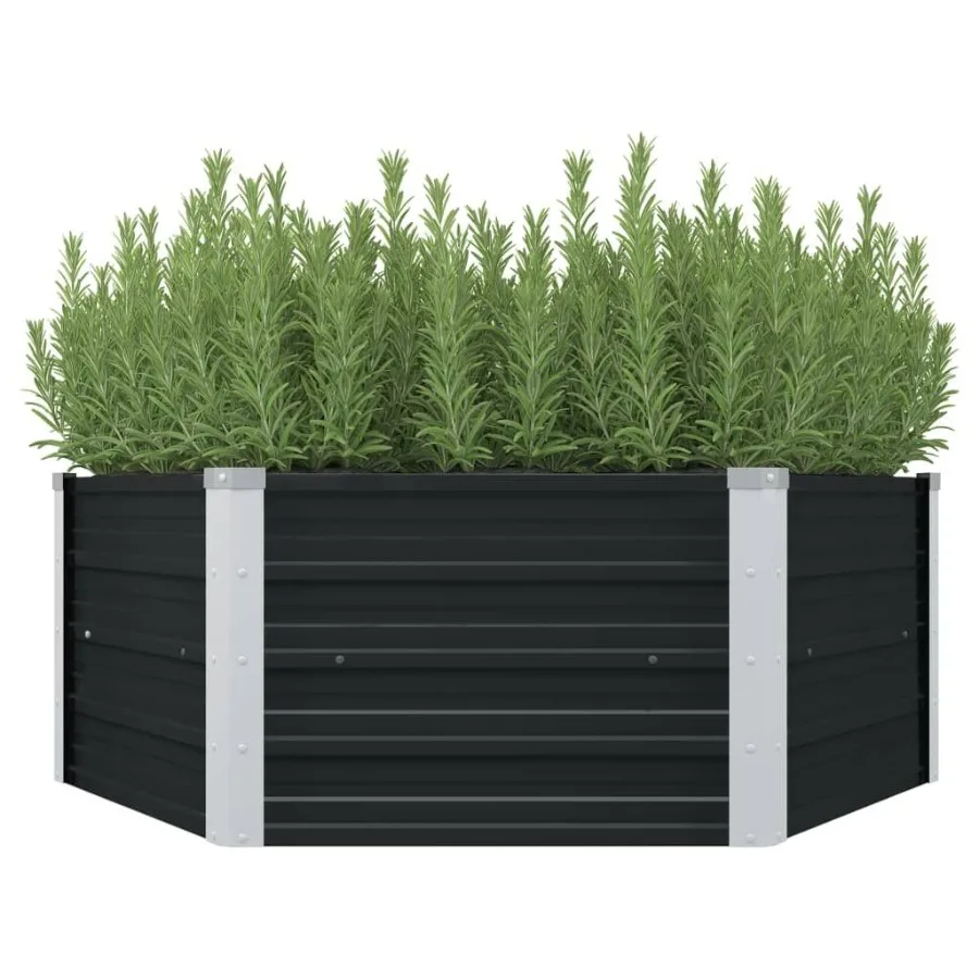 

Raised Garden Bed Anthracite 50.8x50.8x17.7 Galvanized Steel