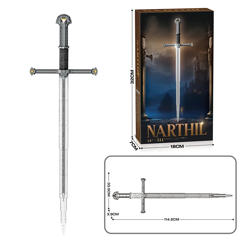 Creative Famous Samurai Sword Weapon Model Building Blocks Lord of Rings Bricks Assembly Toys Kid Christmas Gifts for Boys 10361 view 5