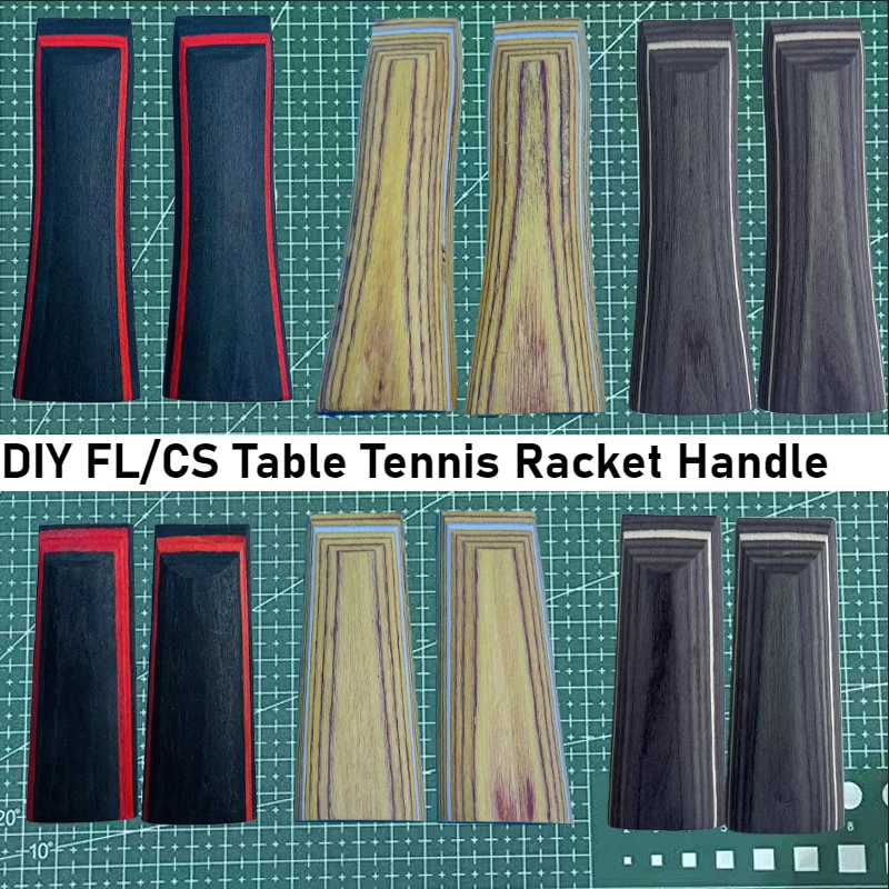 DIY FL/CS Table Tennis Racket Handle Wood Table Tennis Blade Handle Solid Wood Ping Pong Racket Handle FL/CS Grips Durable