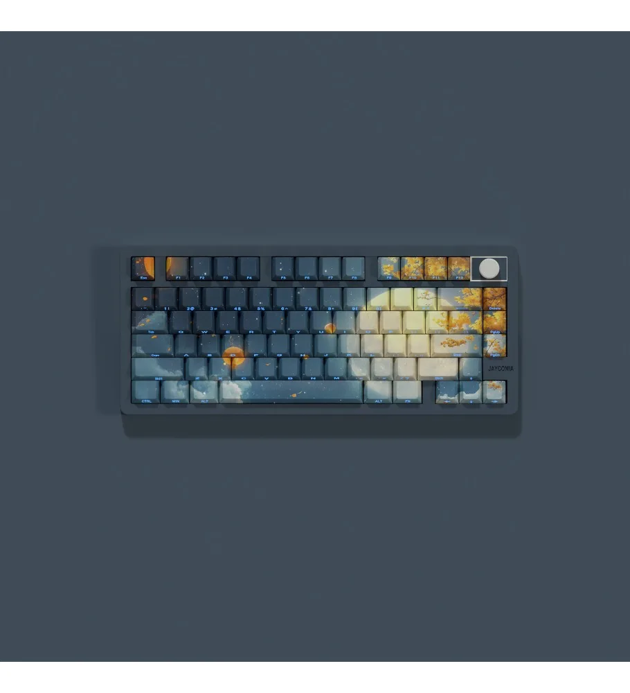 Golden Autumn Keycap Advanced Sense PBT Hot Sublimation Personality Double Engraving Light Transmission Mechanical Keyboard