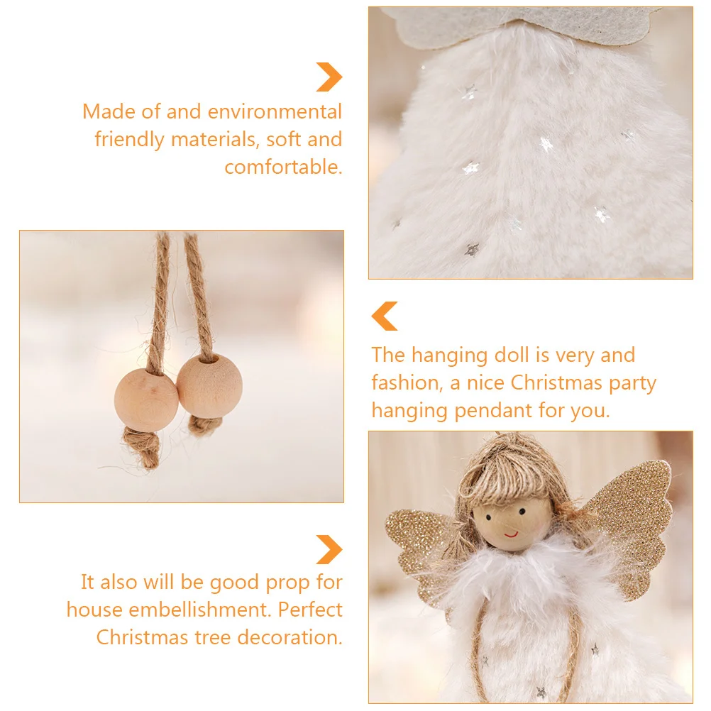 

1Pcs Hanging Pendant Angel Girl Ornament for Christmas New Year Party Kids Dance Festival Decor Room Tree Gift Angel