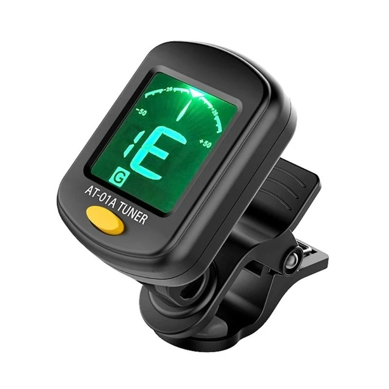 Clip on Rotating Guitar Tuner Electric Guitar Tuner for Guitar Bass Ukulele
