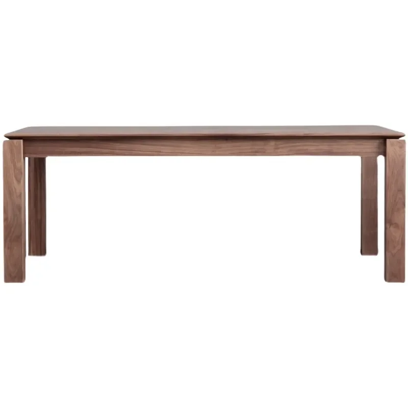 Nordic Black Walnut Solid Wood Dining Table Rectangular Mortise Tenon Desk Japanese Light Luxury Workbench for Home Office