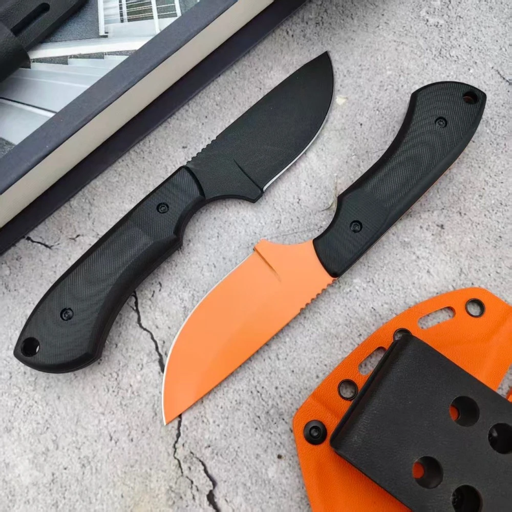 

Нож прямой с рукоятью G10 высокой твердости, портативный, для выживания на природе, с ножнами, нескользящий дизайн, для кемпинга и альпинизма, лучший выбор