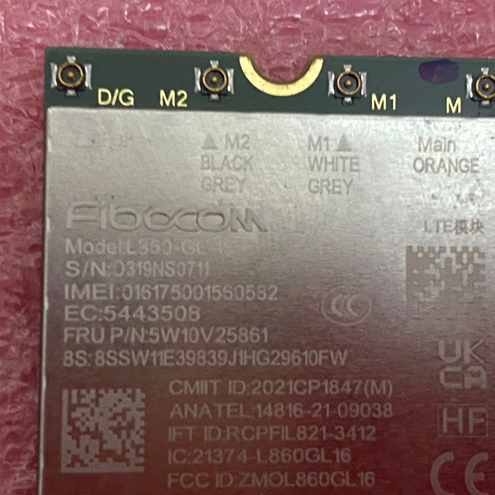 

L860-GL-16 WWAN for Thinkpad P15v T15p L14 L15 X13 T14s X13 Gen 3 5W10V25861