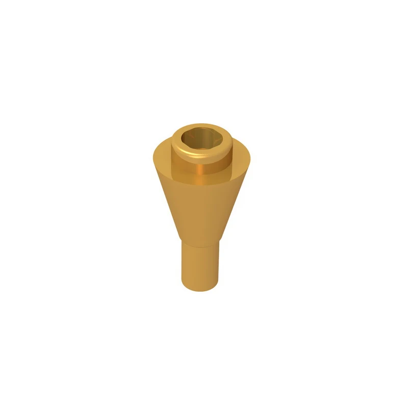 Compatible with lego 11610, Gobricks GDS-1138 Inverted 1 x 1 Cone with Bar, children's DIY educational building blocks