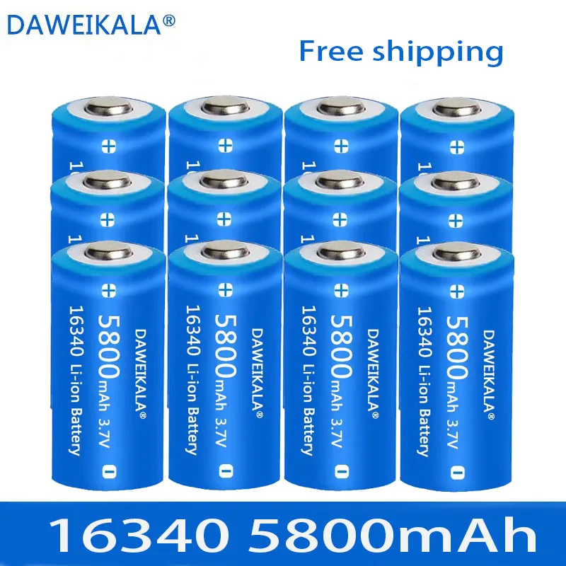 2023 Daweikala Brand CR123A 3V Lithium Battery CR123 123A CR17345 16340 Button Battery, Used for Dry Main Battery Camera Flashli