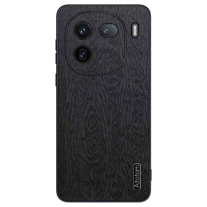 Luxury Leather Case For Vivo Iqoo 12 Case Iqoo 12 Pro Cover Bark Texture Shockproof Back Cover for Iqoo 12Pro Iqoo12 Bumper