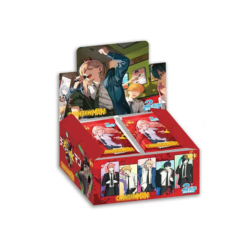 Chainsaw Man Collectible Cards Booster Box Anime Chainsaw Man Character Flash Cards Rare SSR SP Paper Cards Toy Gift for Fans view 3