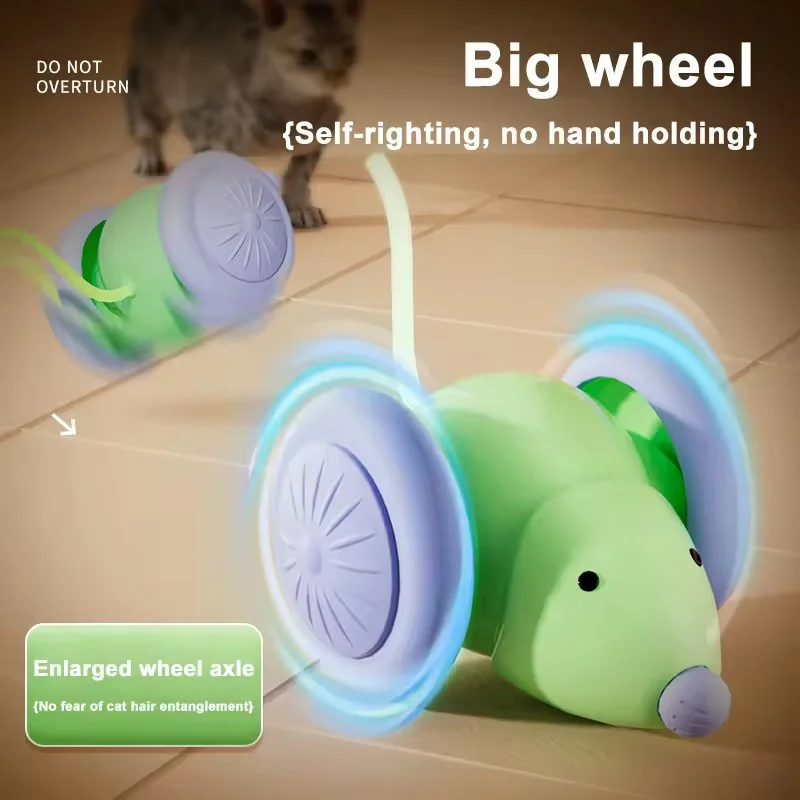 Electric Cat Toy Mouse Racing Car Automatic Pet Toy For Cat Self-Entertainment Boredom Relief Stimulates Hunting Smart Moving