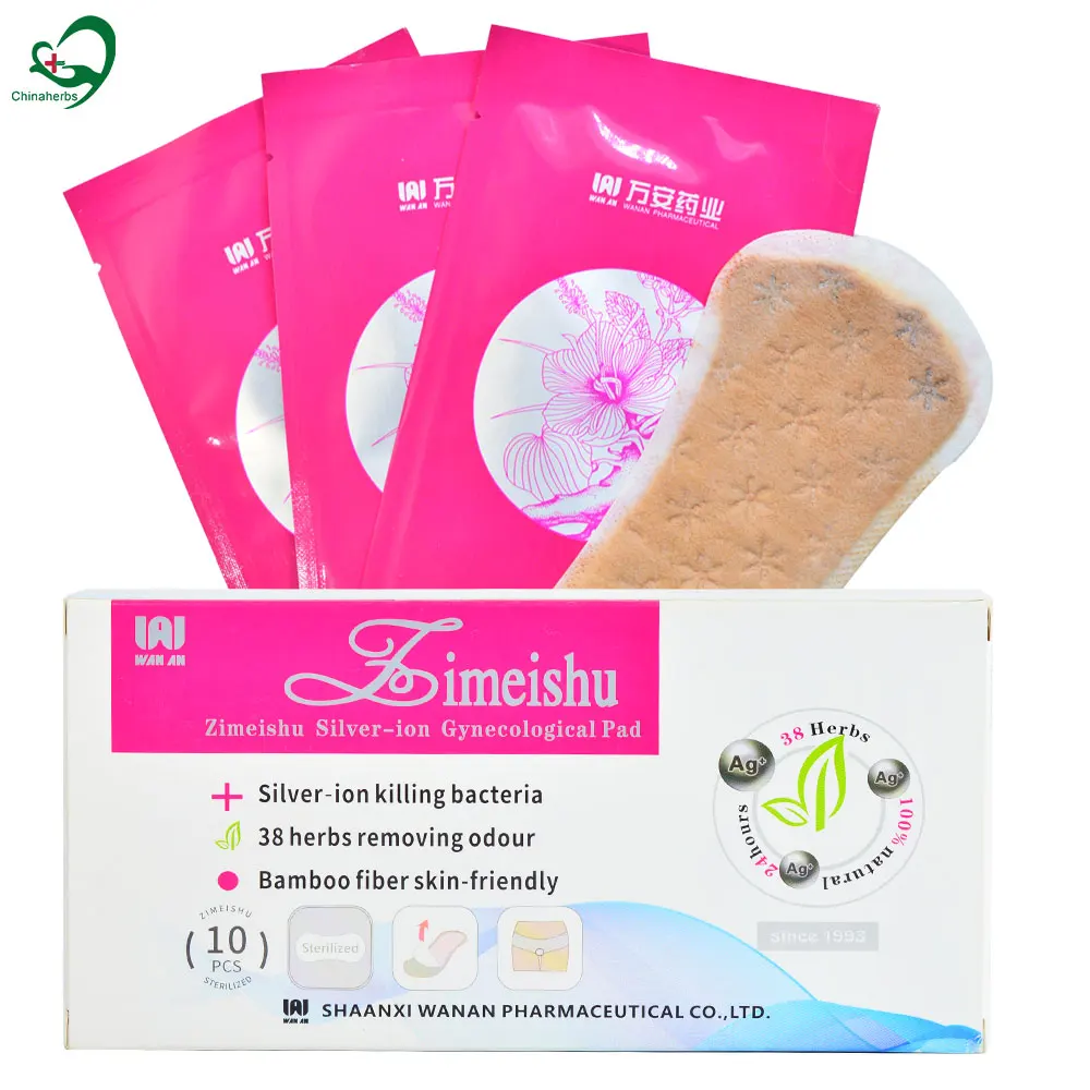 40 Pcs/ 4 Packs  Medical Silver Ion Gynecological Pad Sanitary Napkin Anti Inflammation Remove Yeast Infection Women Health Care