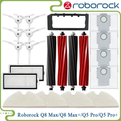 Roborock Q5Pro Q8 Max Q8 Max+ Q5 Pro+ Robot vacuum cleaner Accessories Main Brush Hepa Filter Mop Dust Bag Replacement Parts