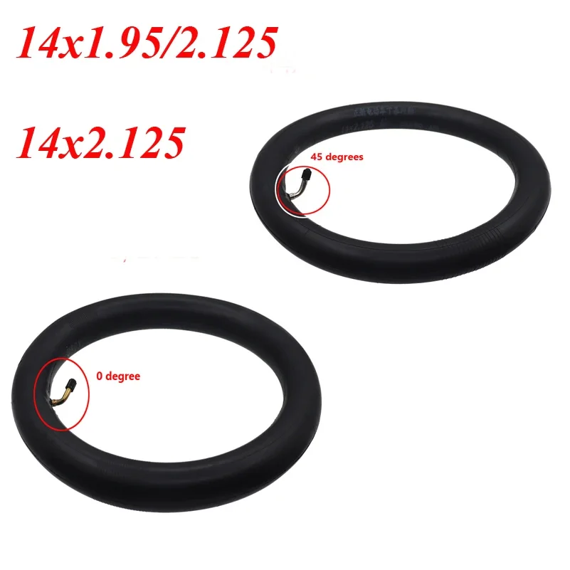 14 Inch 14x2.125 Butyl Inner Tube 14x1.95/2.125/2.35 for Ninebot One S2 A1 for Many Gas Electric Scooters E-Bike Unicycle Tyre