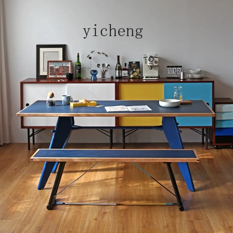 

ZYA solid wood modern simple workbench medieval home living room long desk home decoration accessories