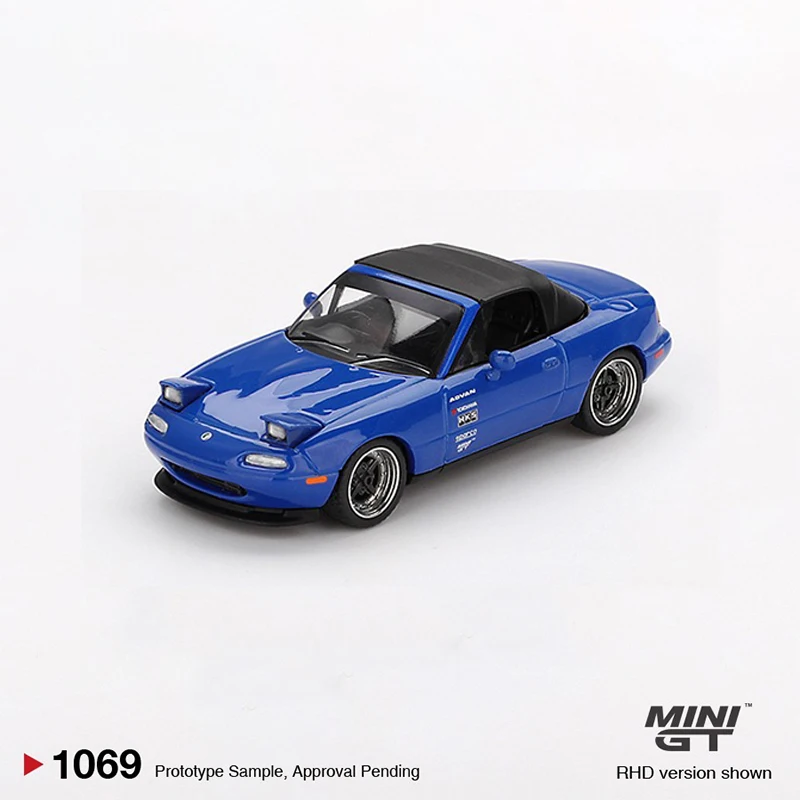 

MINIGT 1:64 Mazda Miata MX5 NA Tuned версия темно-синяя литая под давлением модель автомобиля HOBBY коллекция игрушек 1069