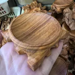 7CM Crystal Ball Base Handicraft Desktop Ornaments  Props Display Stand Sphere Stone Support Wooden Holder 1PCS