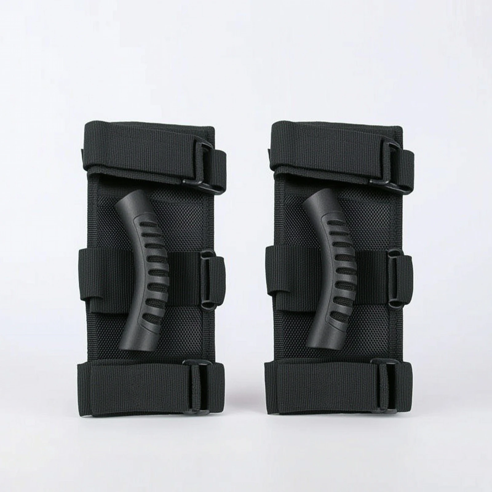 2 Pieces Roof Grab Handle Textured Grab Handle with Strap Hardware Adjustable Long-Lasting for off-Road