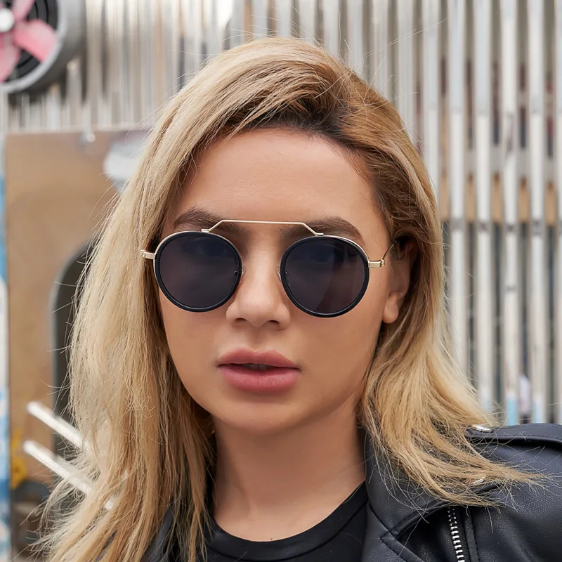 

Fashion Sunglasses For Women Retro Round Frame 2022 New Sun Glasses Luxury Designer Punk Lentes De Sol Hombre Mujer