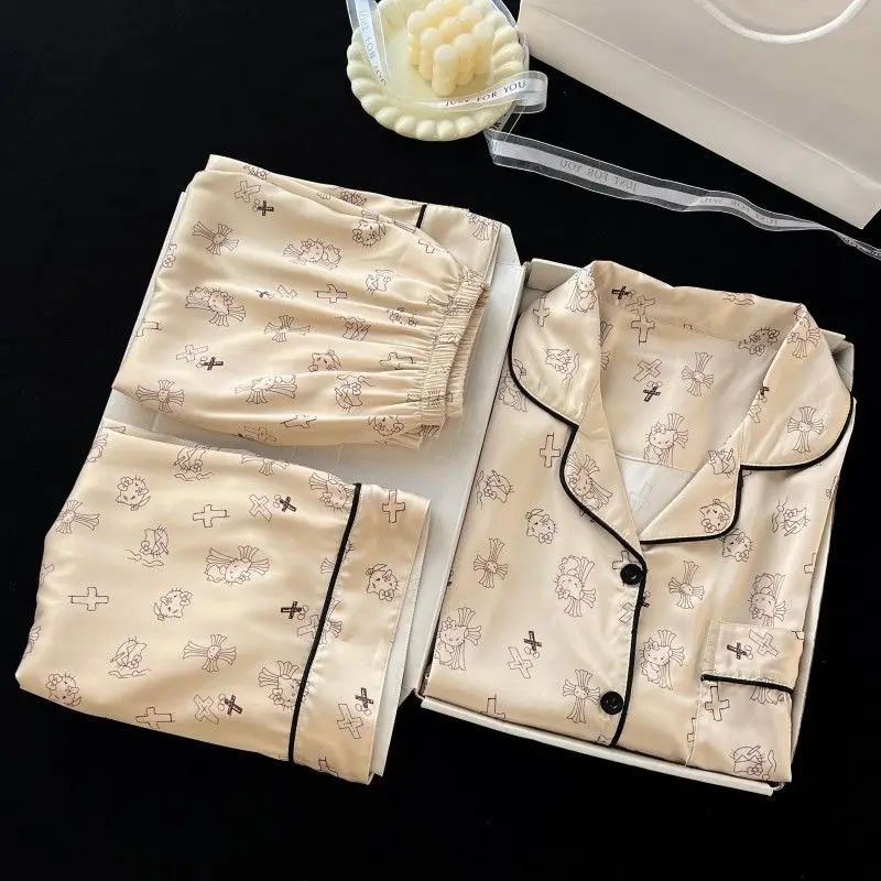 

Комплект из 3 предметов Sanrio Hello Kitty: сексуальная летняя пижама, неглиже, шорты, пижама с коротким рукавом, кавайная ночная рубашка, домашняя одежда