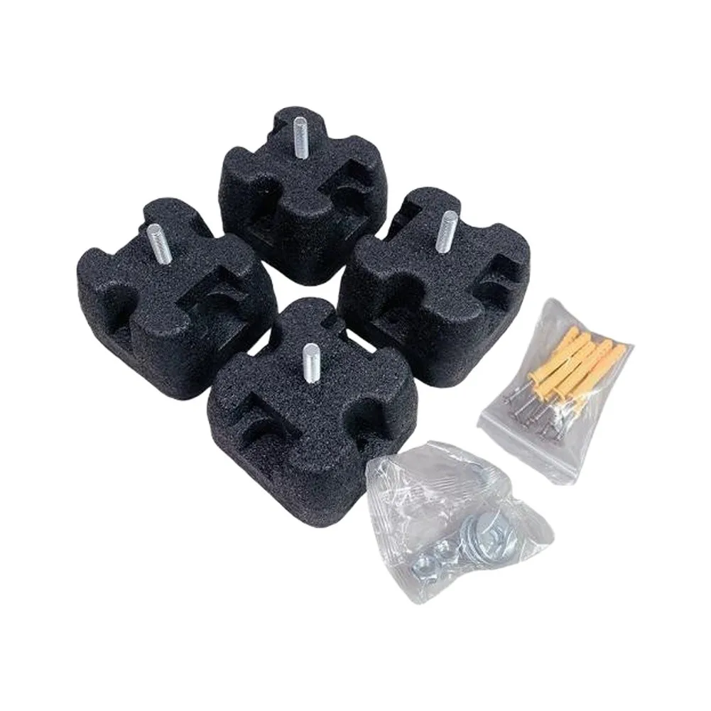 Outdoor Air Conditioner Shock Pad 11x11x6.8cm Black Plastic Noise Reduction Foot Base For Mini Split AC Condenser Anti Vibration