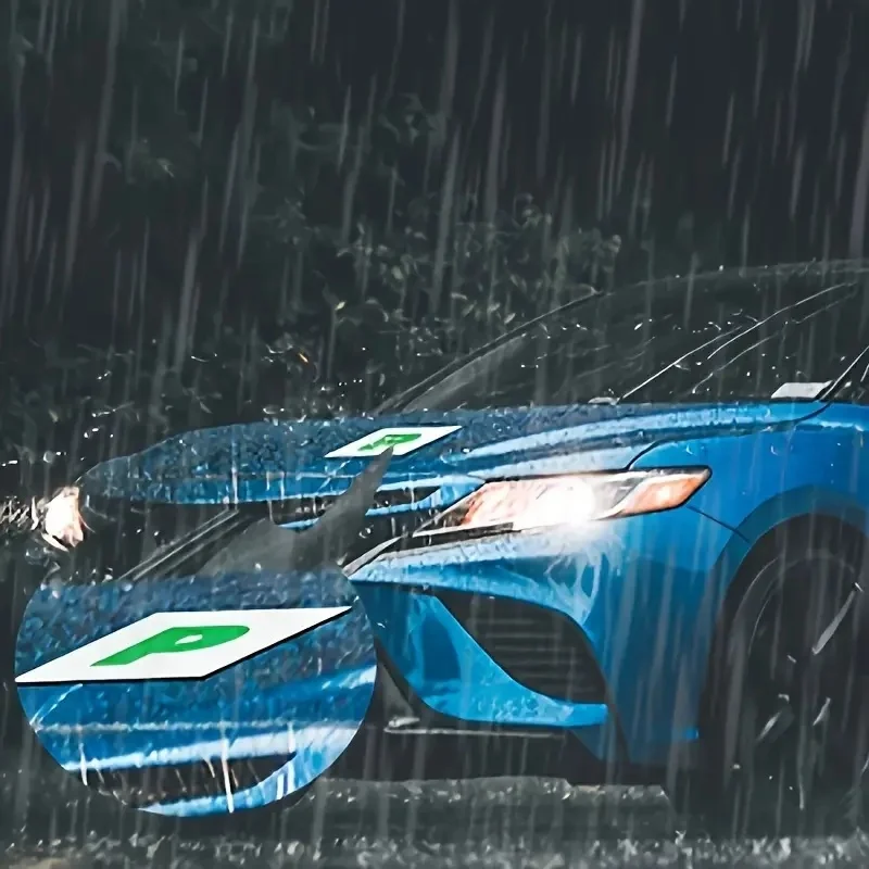 Placa P magnética cuadrada de 2 piezas para nuevos conductores, placa magnética: sin arañazos en pintura para vehículos para vehículos del Reino Unido, duradera y visible