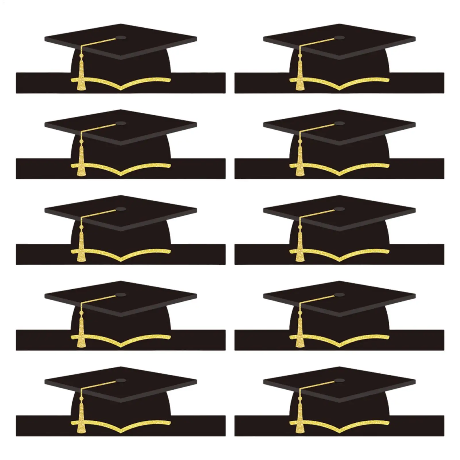 10 Stück Papier-Doktorhüte für Abschlussfeiern, Foto-Requisiten, Unisex Einweg-Absolventenhüte, 2026 Graduierungspapierhüte, Zeremoniendekoration