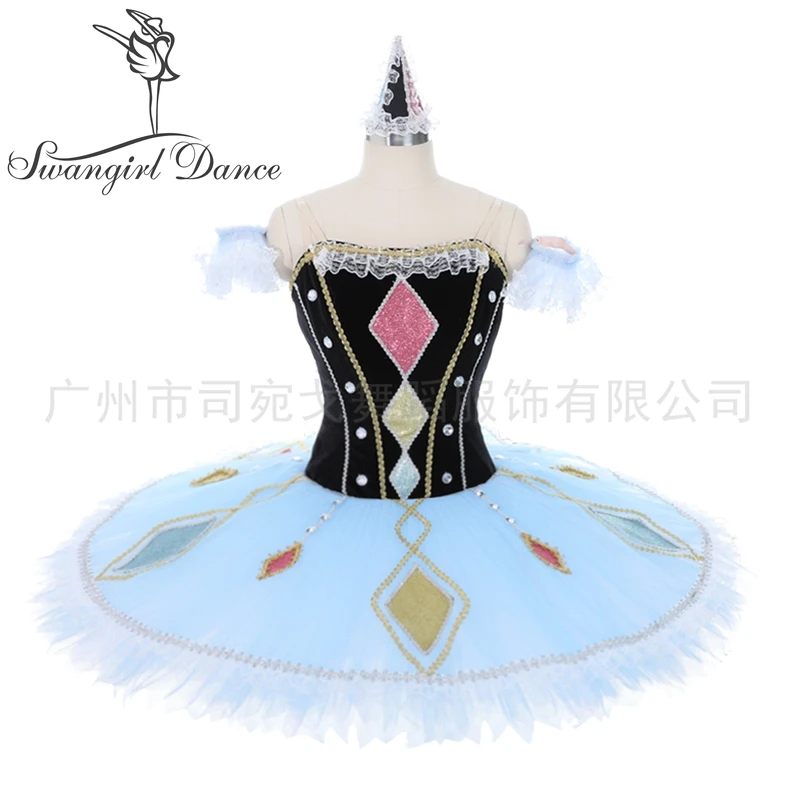 Adult Professional Harlequinade Ballet Tutu Women Performance Ballet Stage Costumes Tutus BT2067