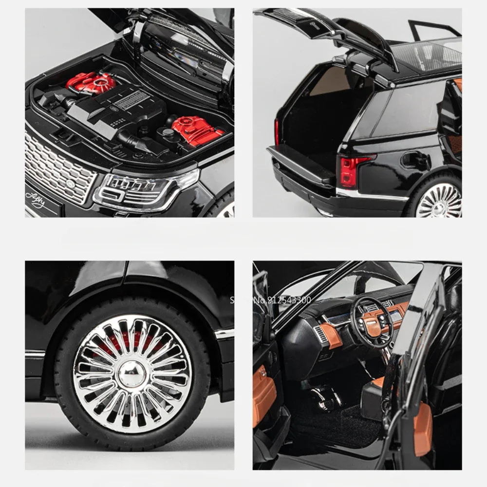 Grande 1:18 Range Rover Prado Modello di Auto Giocattolo In Lega Pressofusa Simulazione Porte Aperta Tirare Indietro Modelli di Veicoli Collezione Ragazzi Regali