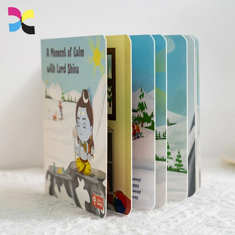 custom.Factory Custom Kids Cardboard Book Printing Services Children Board Book