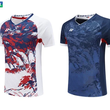 Yonex 2024 New Badminton Uniform Competition Training Suit Quick-drying Breathable Sweat-absorbent Top Short-sleeved T-shirt