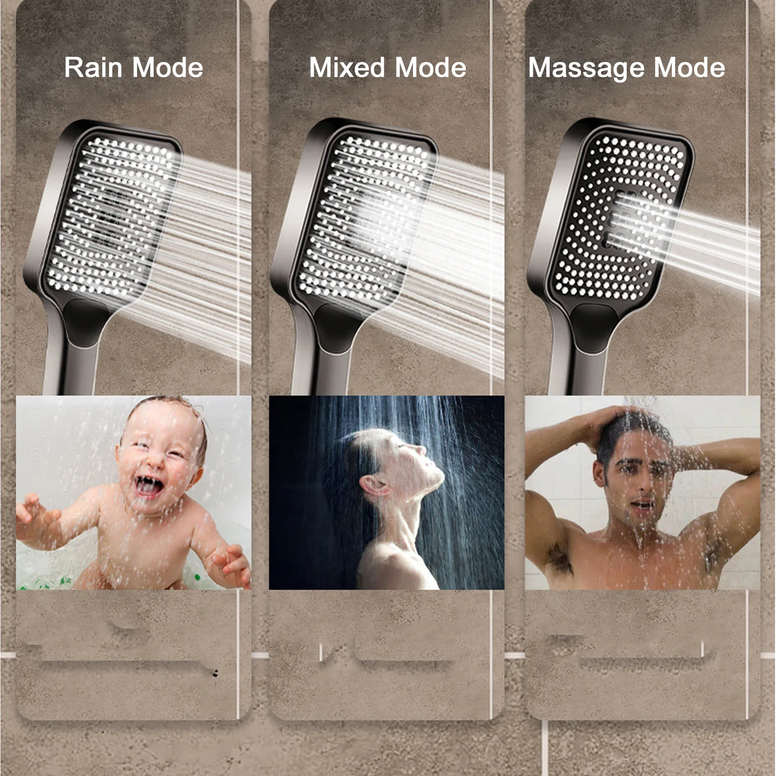 Badezimmer-Duschkopf-Set Schnelle Dekontamination 4 Wasserabläufe Unabhängige Steuerung Regendusche Badezimmer-Duschsystem für Zuhause – Detail 12