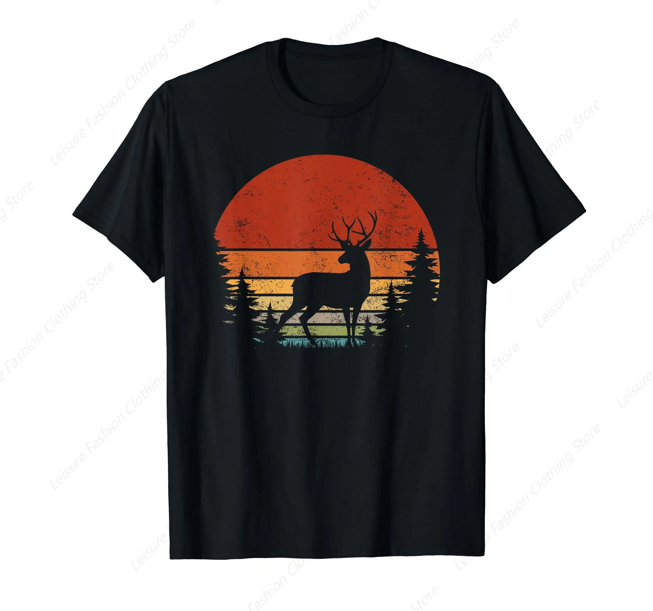 Whitetail Buck Deer Hunting Vintage Retro Deer Hunting Lover T-Shirt