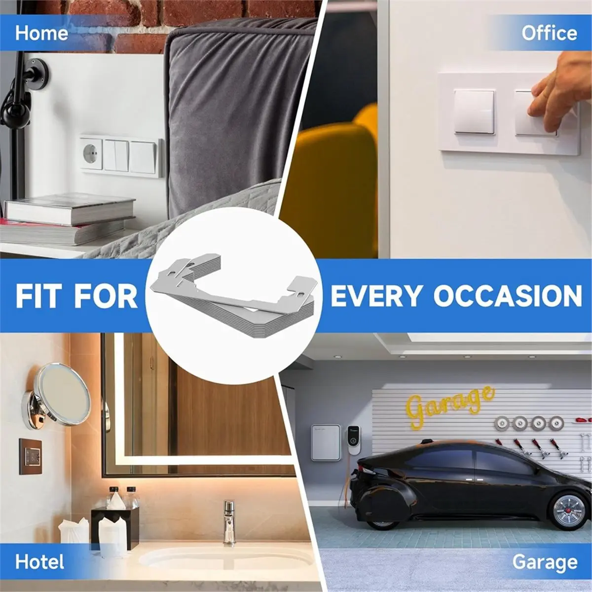 30Pcs Wall Plate Spacer Spacers for Electrical Outlet Metal Flush Fit Device Leveling Plates for Outlet Repair