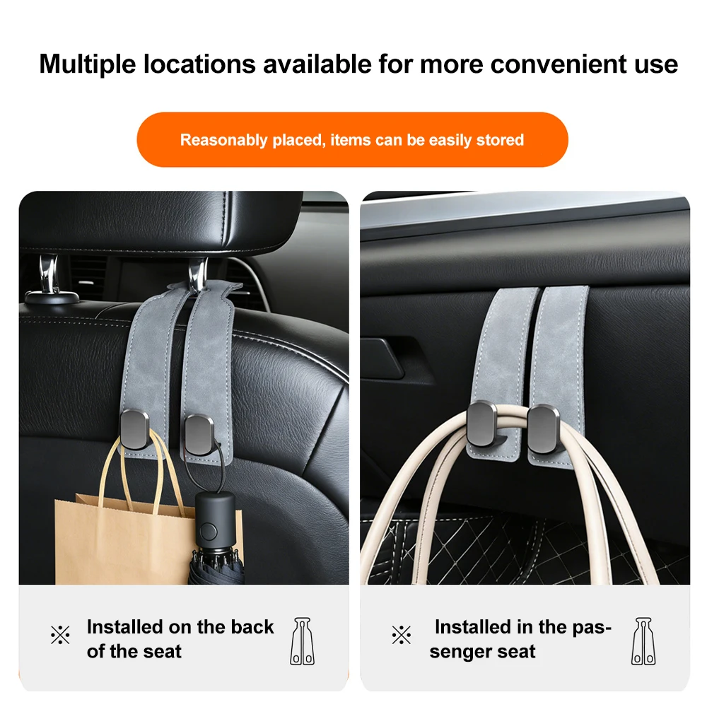 Auto-Kopfstützenhaken für Taschen, Sitzrücken-Organizer, Halterclips, Auto-Befestigungshaken, Handyhalter, Auto-Aufbewahrungshaken – Detail 3
