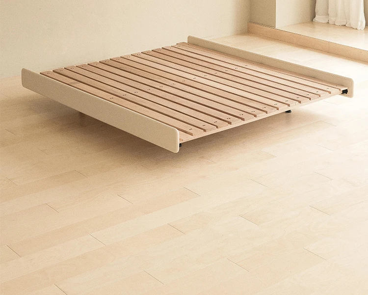 Cloud End Headless เตียงแขวน/ห้องนอนขนาดเล็ก Minimal Space Saving Double Beech ไม้เตียง 1.5/1.8 เมตร