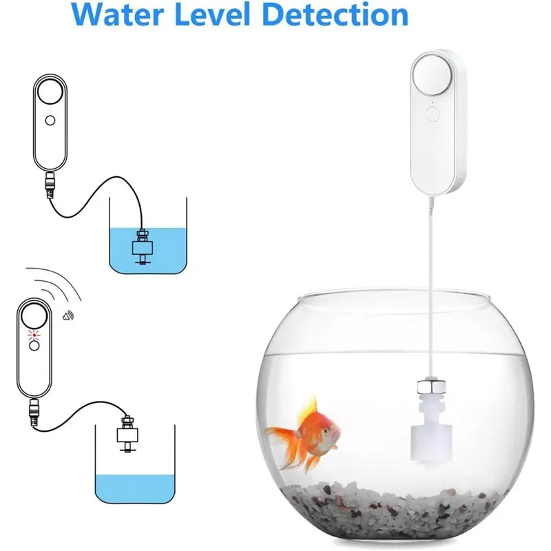 【RECOMENDAR】Water Level Detector Tuya Smart APP Alert, 2-In-1 Loud Volume Sensor Alarm Monitoring For Swimming Pool Fish Tank Aq