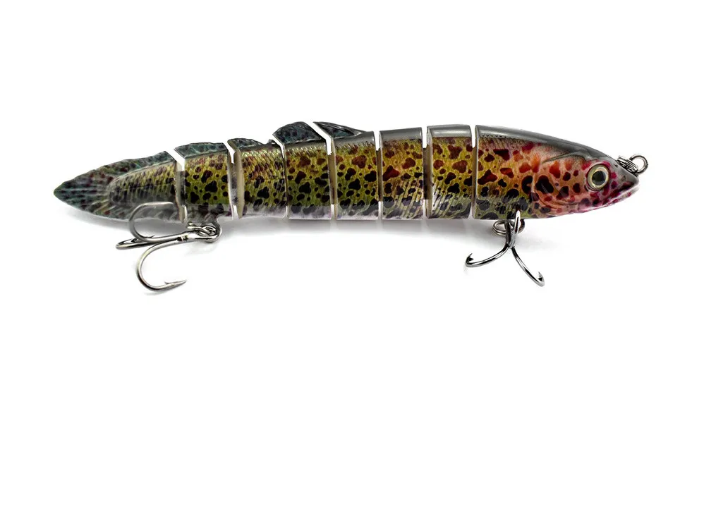 146 mm 26 g 8 Farben Simulation Bionik 8-teiliger Hecht Loach Lua Soft Tail Simulierter Angelköder