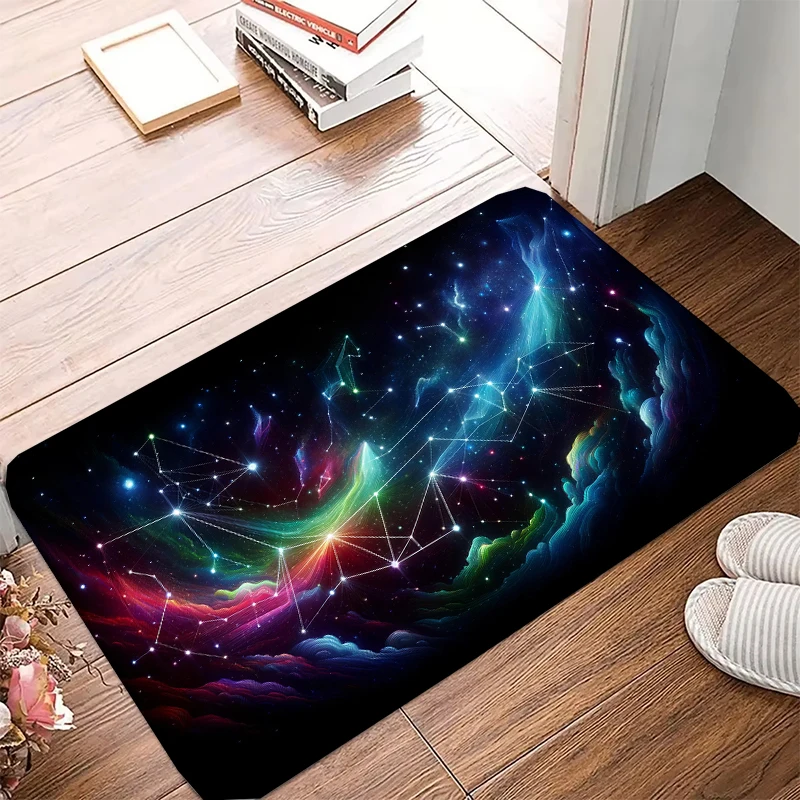 Cosmic galaxy Floor Mat Entrance Door Mat Living Room Kitchen Rug Anti-wrinkle Non-Slip Carpet Bathroom Doormat Home Decor