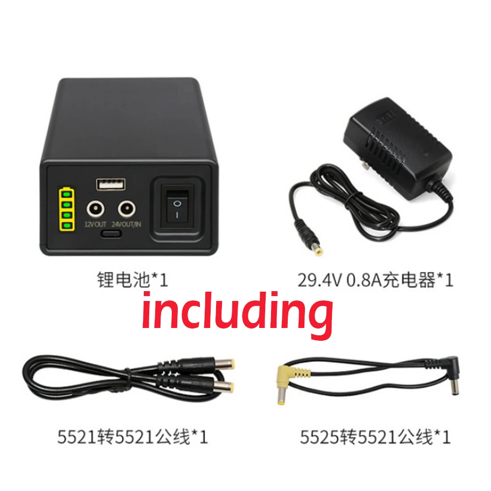 NEW 18650 PACK Lithium Li ion Battery pack 7S1P OutPut DC 12V 24V USB 5V Mobile power With 5521 5525 cable and charger