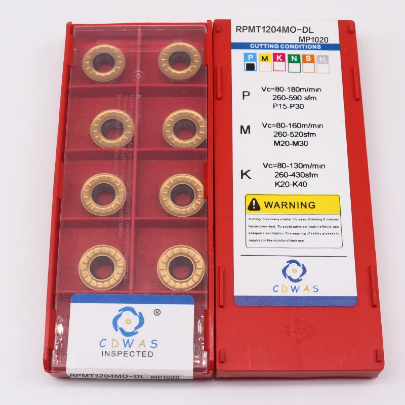 10PCS RPMT1204MO DL 1020 Internal Round Carbide Insert RPMT 1204 CNC Metal Turning Blade Milling Lathe Cutter Cutting Tool Parts