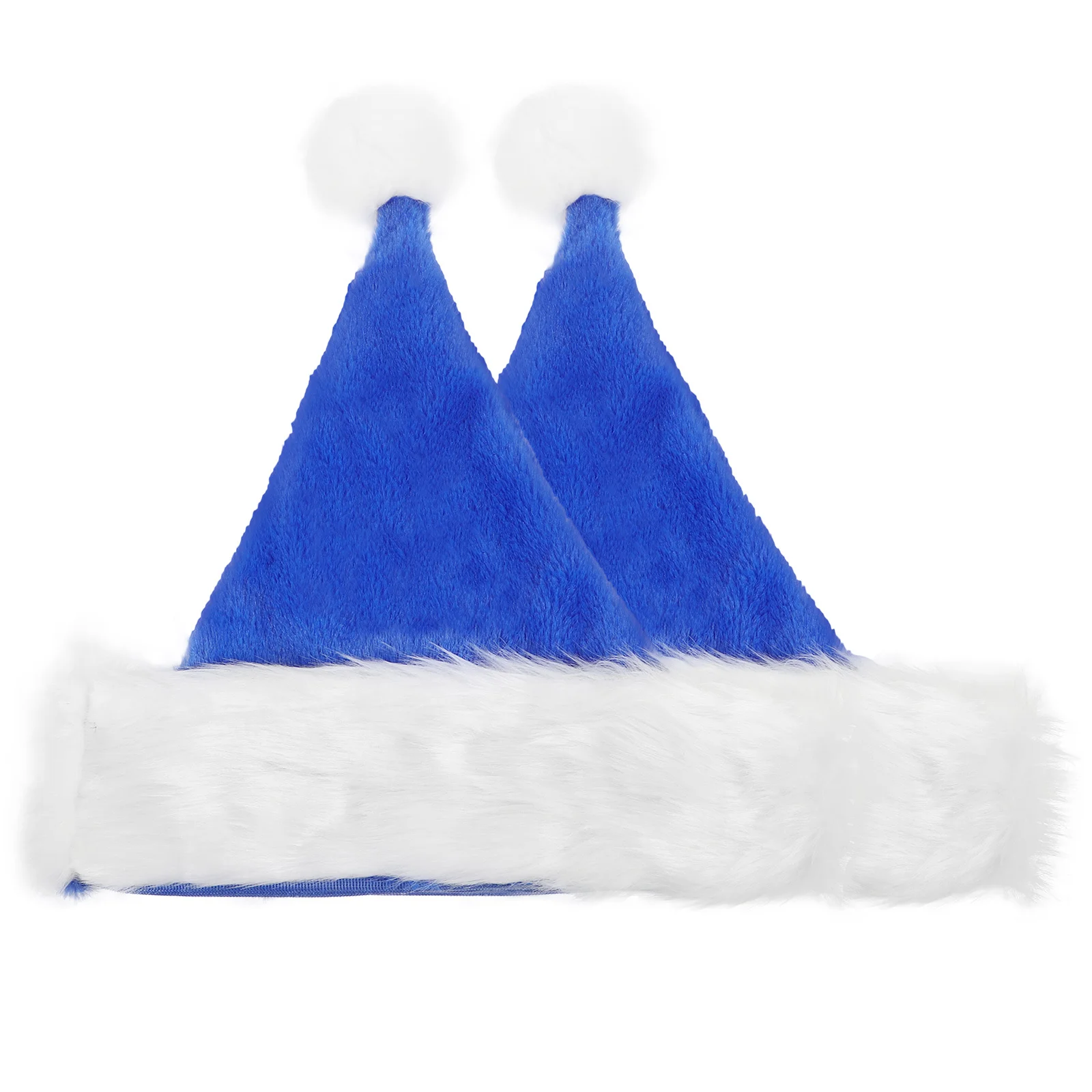 

2 Pcs Santa Hat Hats Festive Headwear Soft Santas Adult Crazy Christmas Decoration